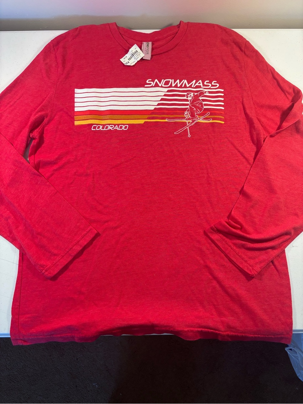Snowmass Colorado Red Long Sleeve Graphic Tee